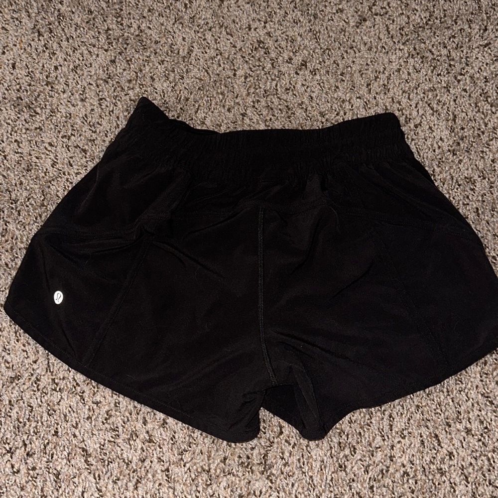 Lululemon black shorts, size 6, 4” in-seam